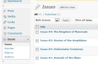 WordPress Issue Manager Screenshot